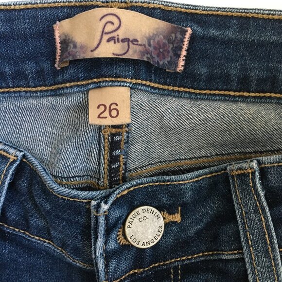 PAIGE Premium Denim Rita Wash Peg Skinny 5 Pocket Logo Hardware Jeans - Picture 2 of 12